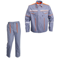 Cotton work suit with trousers Master grey light