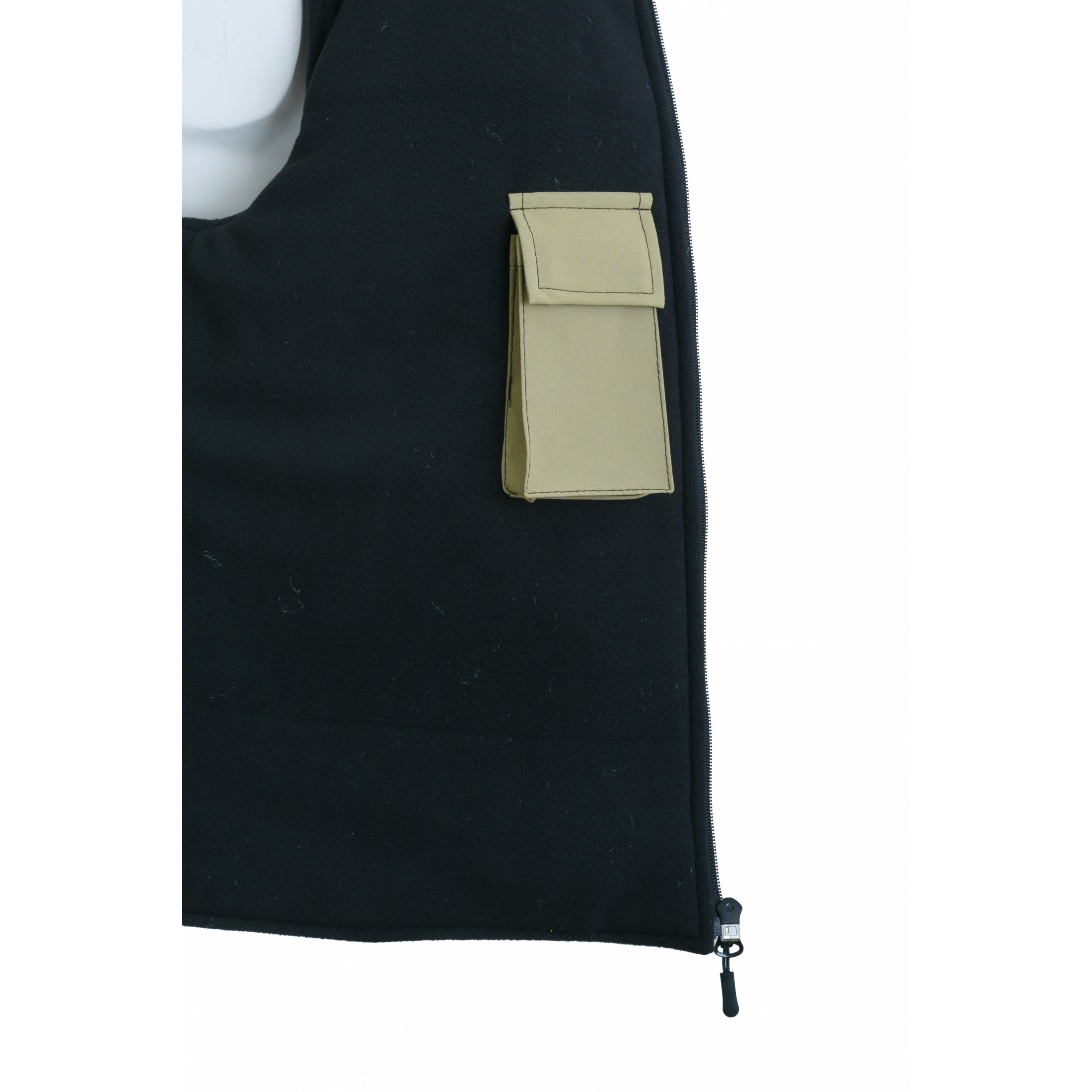 Vest Fiji beige-black with fleece