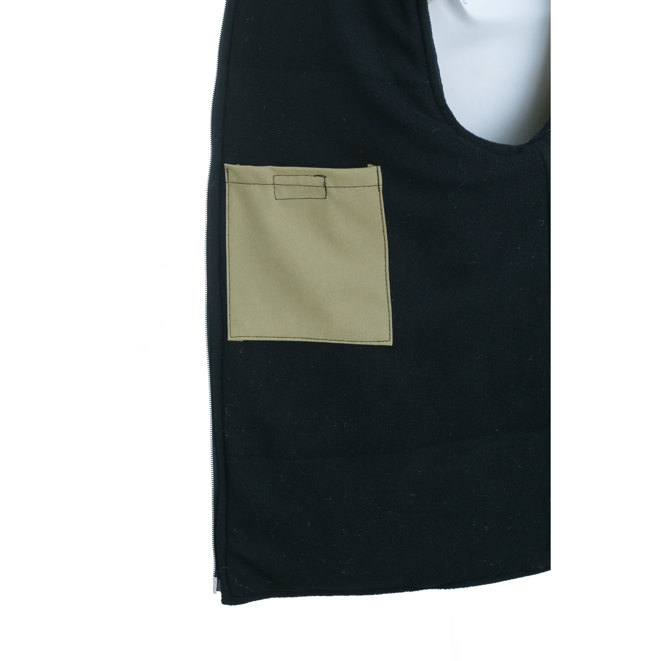 Vest Fiji beige-black with fleece