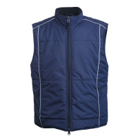 Fiji black dark blue winter work vest with fleece