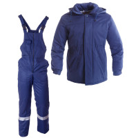 Work suit insulated  SA-4 with semi-overalls dark blue