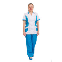 Suit medical female Medservis white-blue