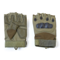 Tactical fingerless gloves khaki 