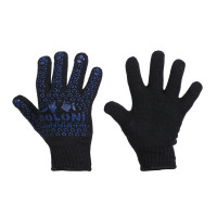 Thermal knit cotton gloves with PVC