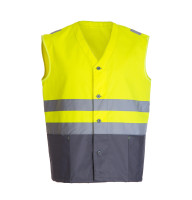 Signal vest yellow-gray ZhD-2
